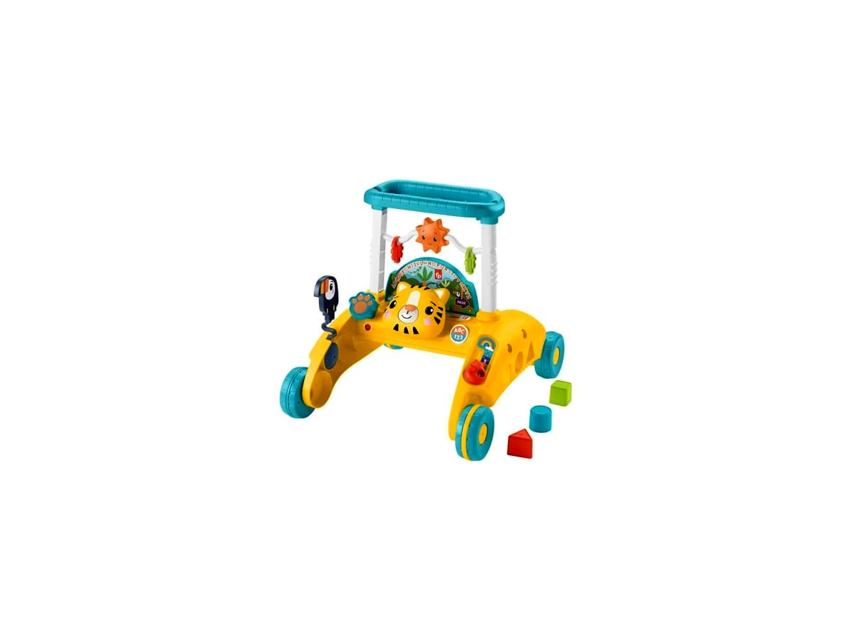Fisher-Price Andador de Dois Lados Primeiros Passos HJR17 Tigre Multicolorido