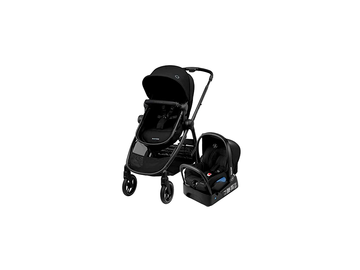 Maxi-Cosi Anna³ Trio Essential Black — kit com carrinho, bebê-conforto e base veicular