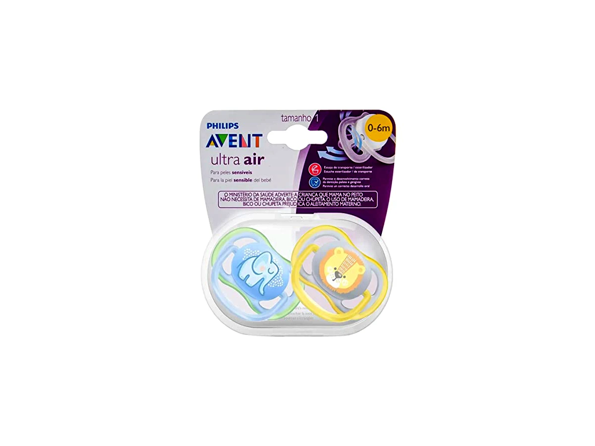Philips Avent Ultra Air Dupla Elefante e Leão 0–6M, kit com 2 unidades