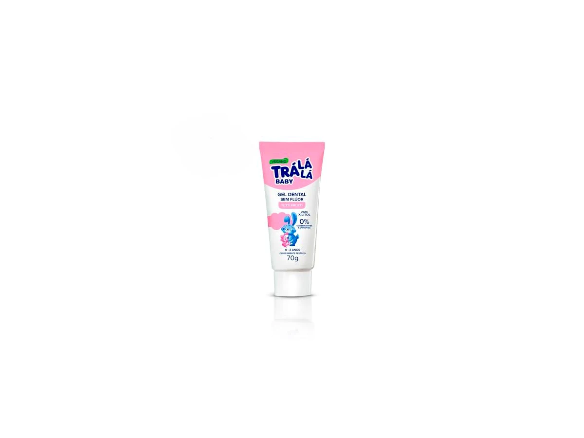 Creme Dental Infantil Trá Lá Lá Tutti-Frutti Sem Flúor 70g