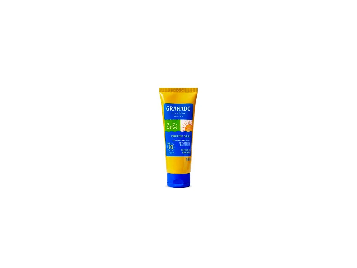 Granado Protetor Solar Bebê FPS 70, 120 ml — linha Bebê, embalagem de 120 ml