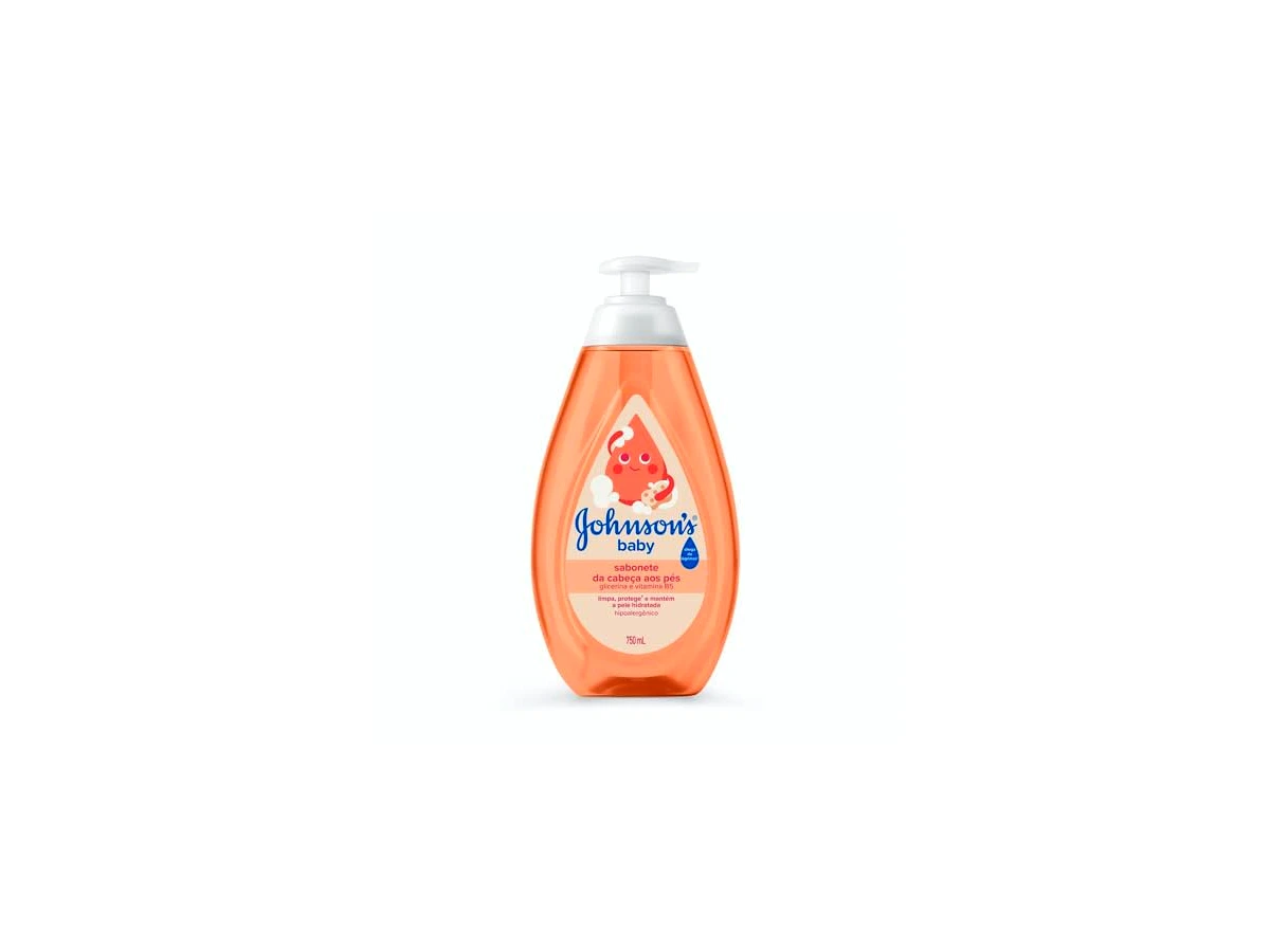 4. Johnson's Baby Sabonete Líquido de Glicerina Da Cabeça aos Pés 750 ml