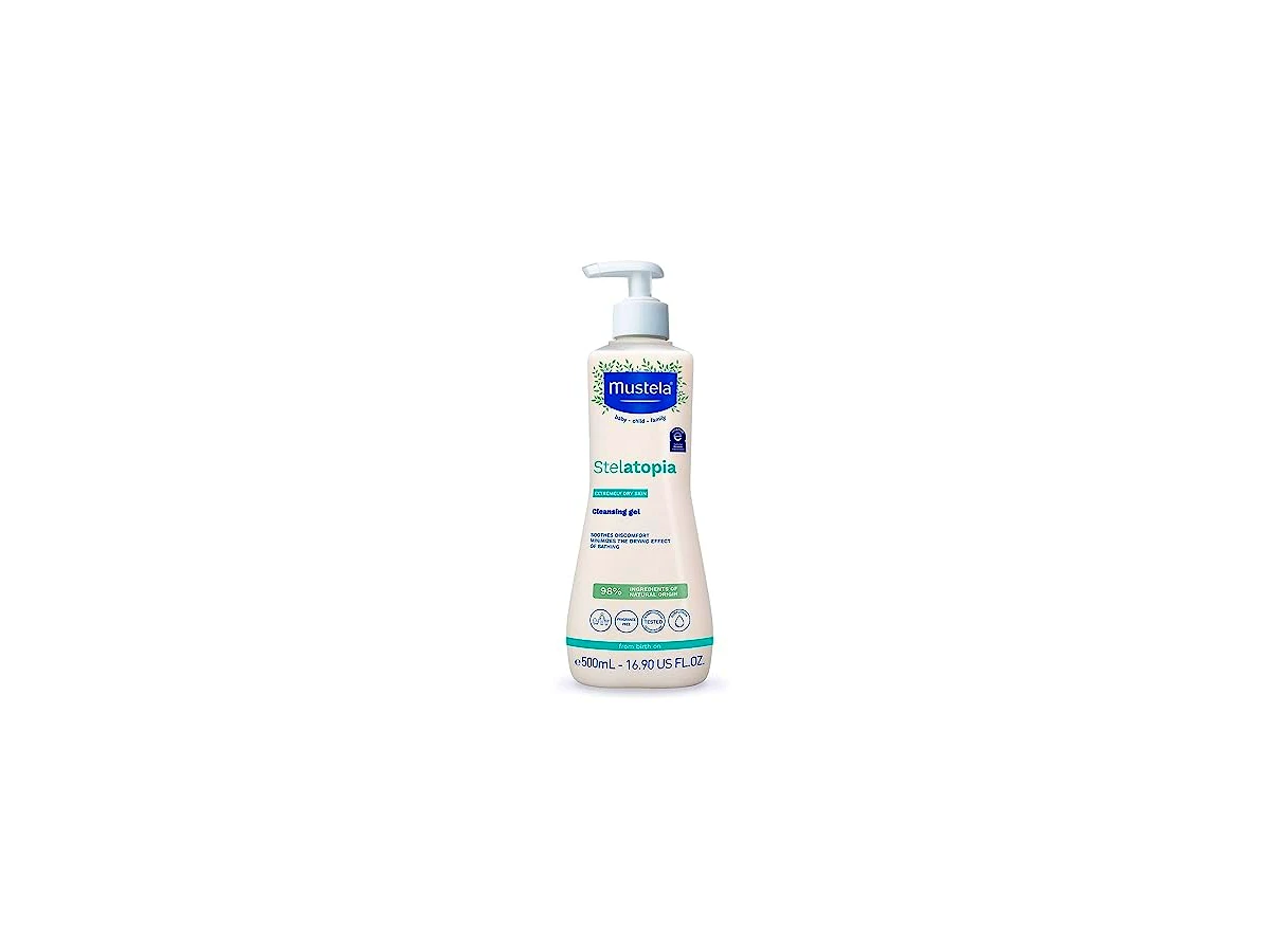 1. Mustela Stelatopia Gel Lavante 500 ml Sem Fragrância, frasco pump — ASIN B08L46TX4L