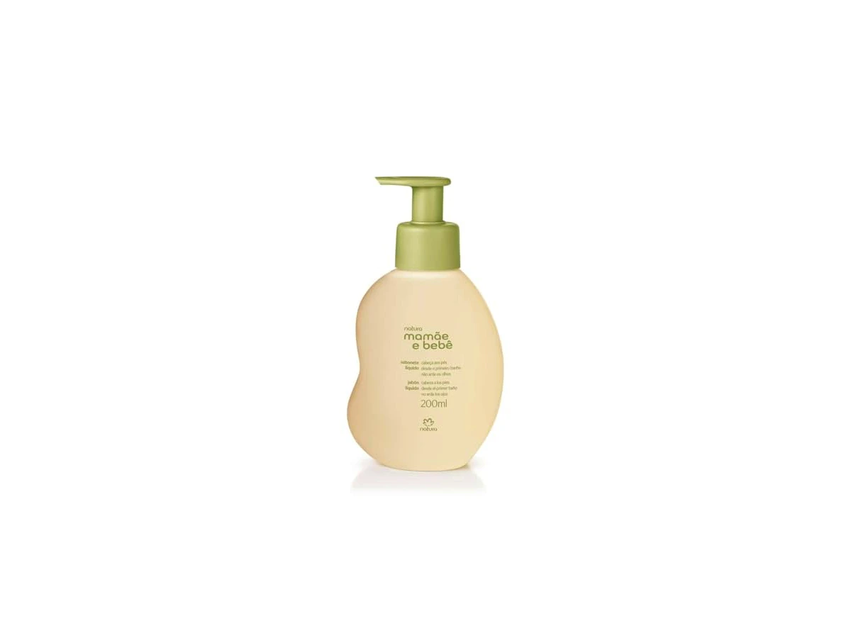 3. Natura Mamãe e Bebê Sabonete Líquido da Cabeça aos Pés 200 ml, frasco código NATBRA-92800